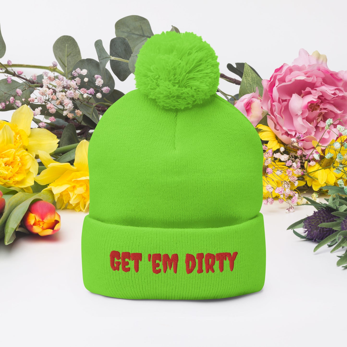 Get 'em Dirty Pom-Pom Beanie