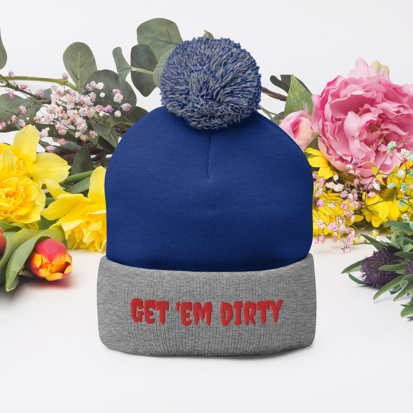 Get 'em Dirty Pom-Pom Beanie