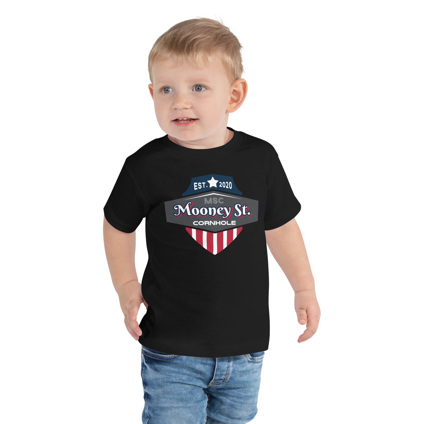 Mooney St. Cornhole Toddler Short Sleeve Tee