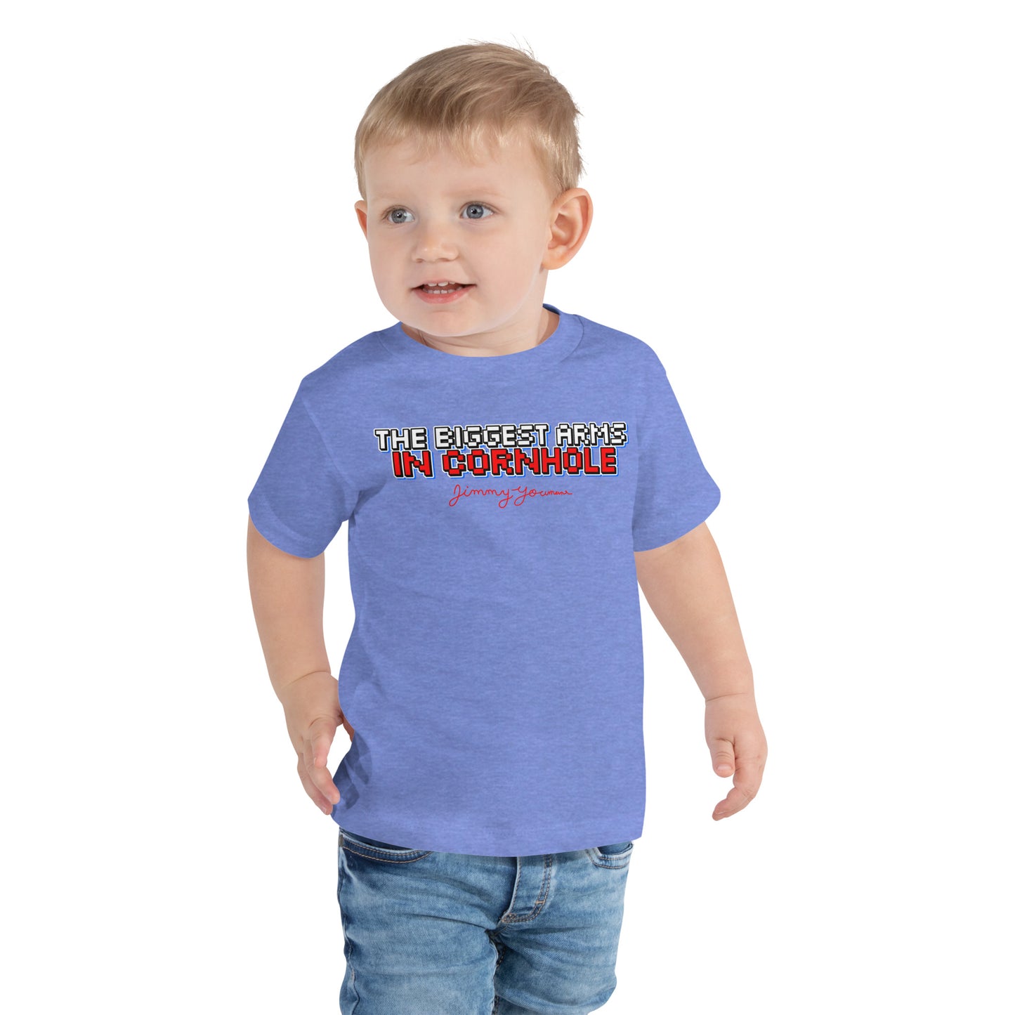 The Biggest Arms in Cornhole Toddler Short Sleeve Tee