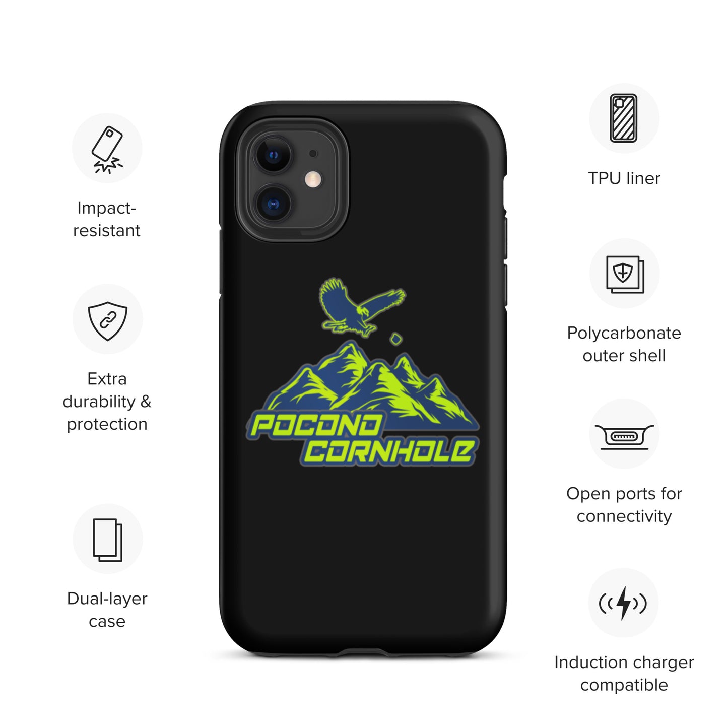 Pocono Cornhole Tough iPhone case