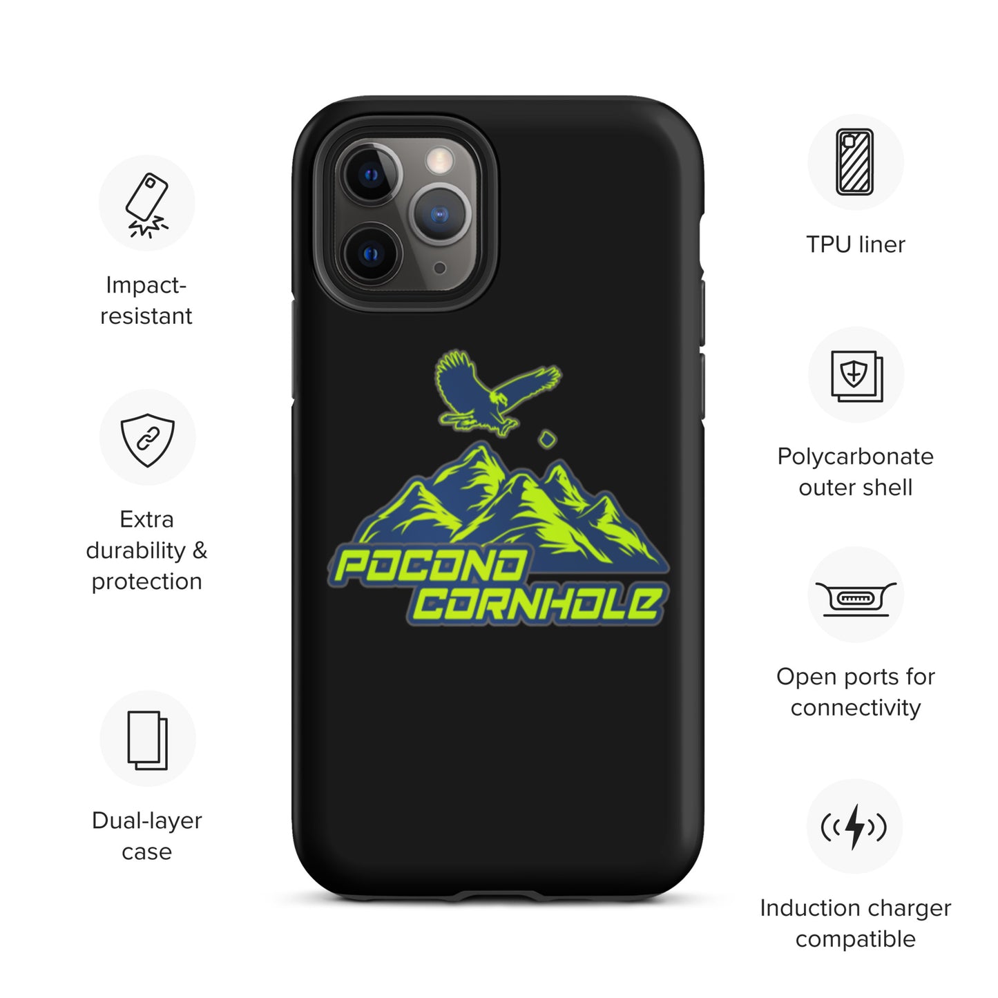 Pocono Cornhole Tough iPhone case