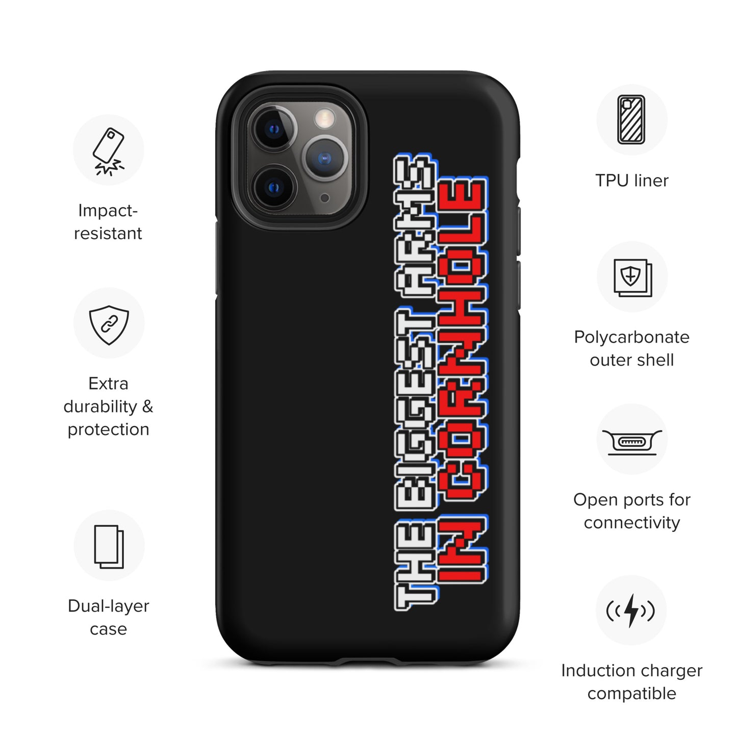 The Biggest Arms in Cornhole Tough iPhone case