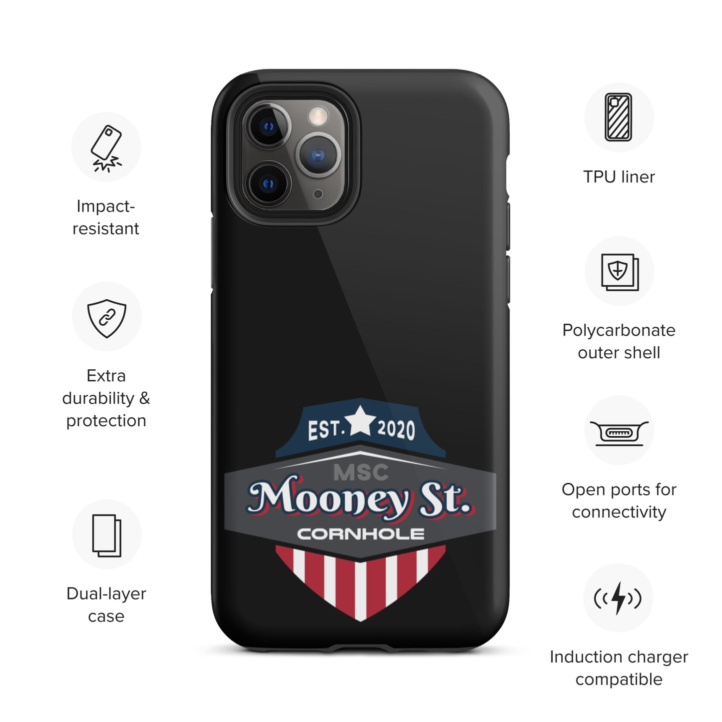 Mooney St. Cornhole Tough iPhone case