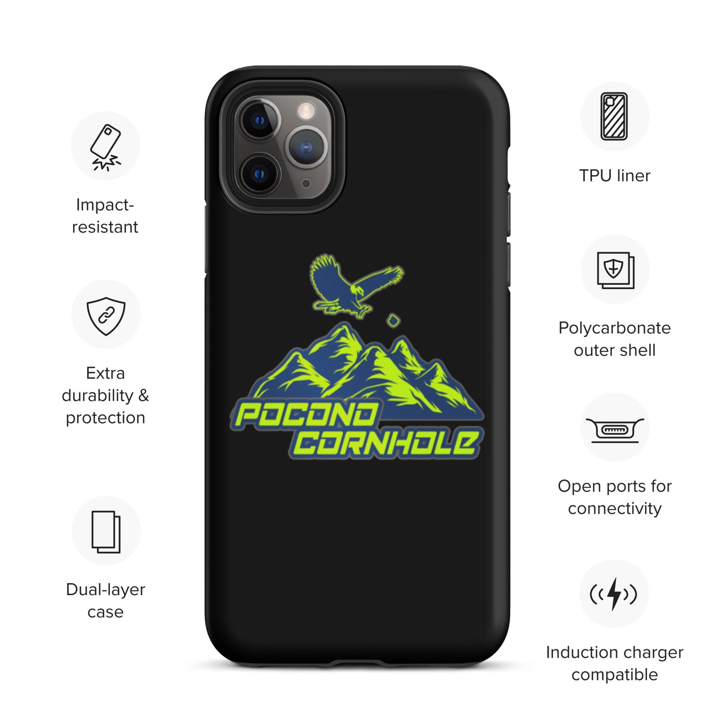 Pocono Cornhole Tough iPhone case