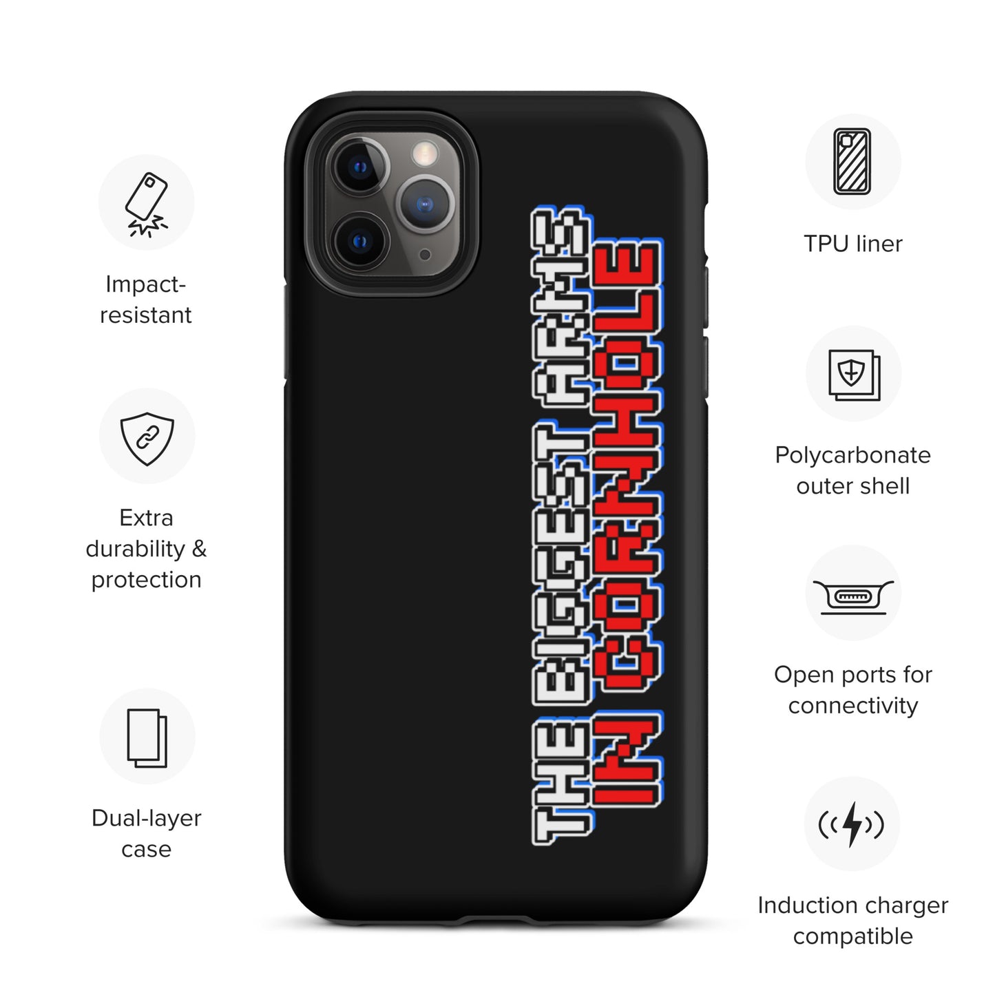 The Biggest Arms in Cornhole Tough iPhone case