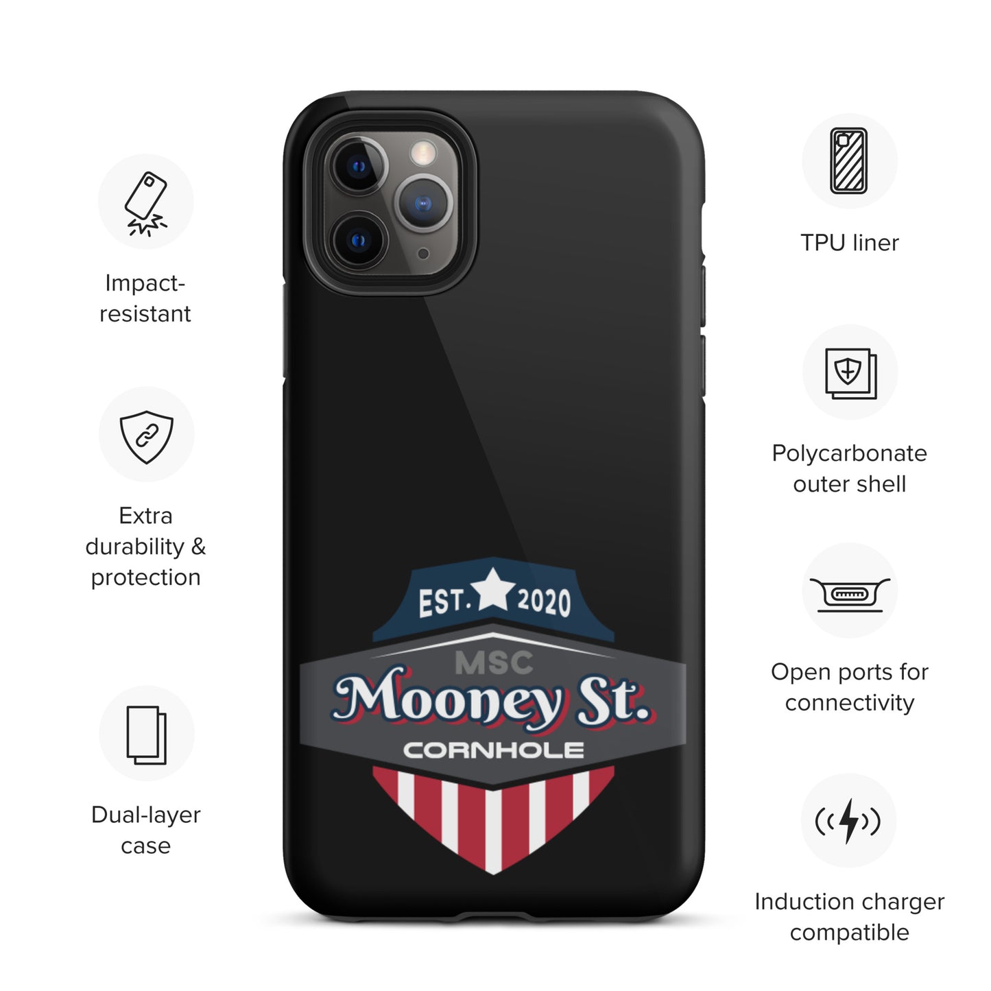 Mooney St. Cornhole Tough iPhone case