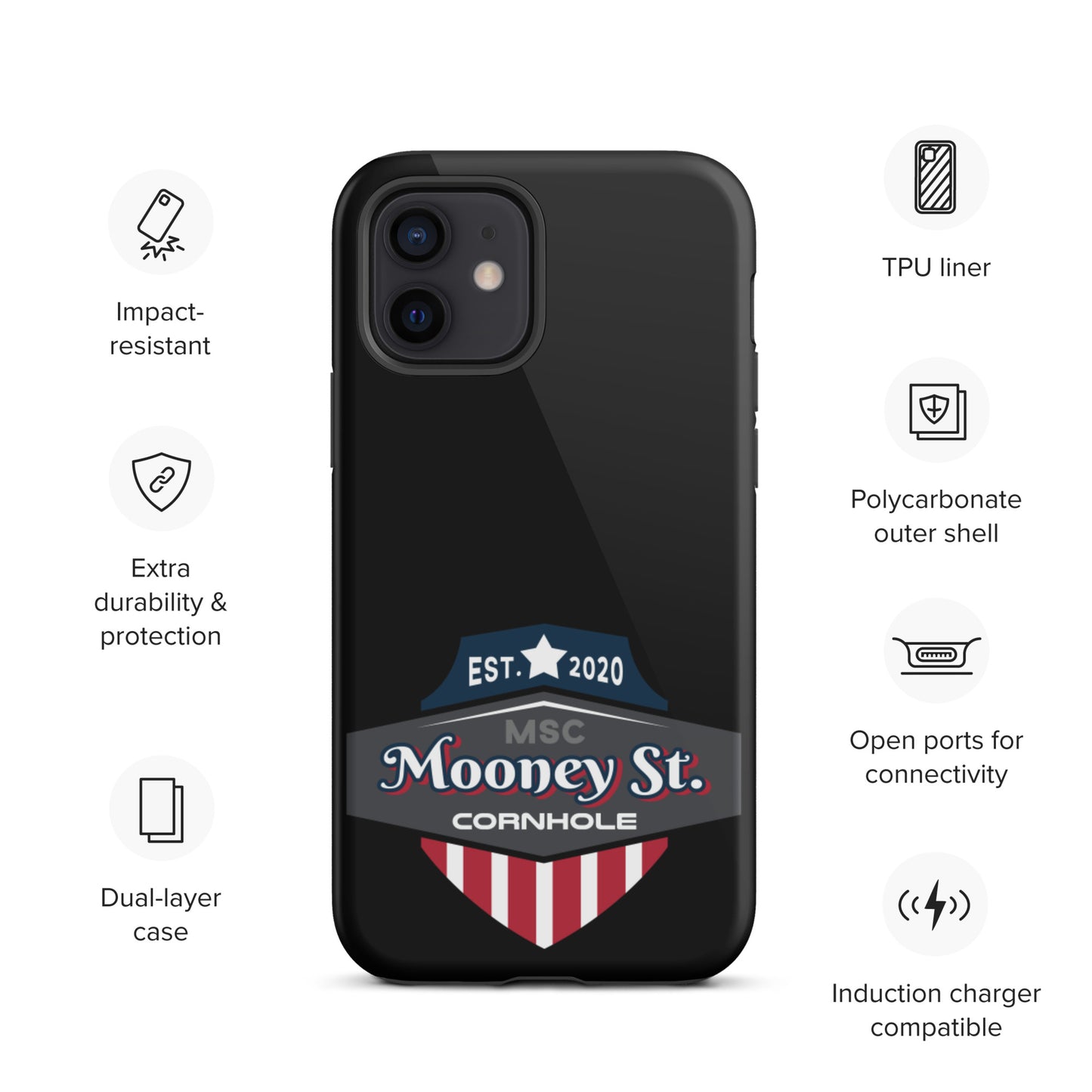 Mooney St. Cornhole Tough iPhone case