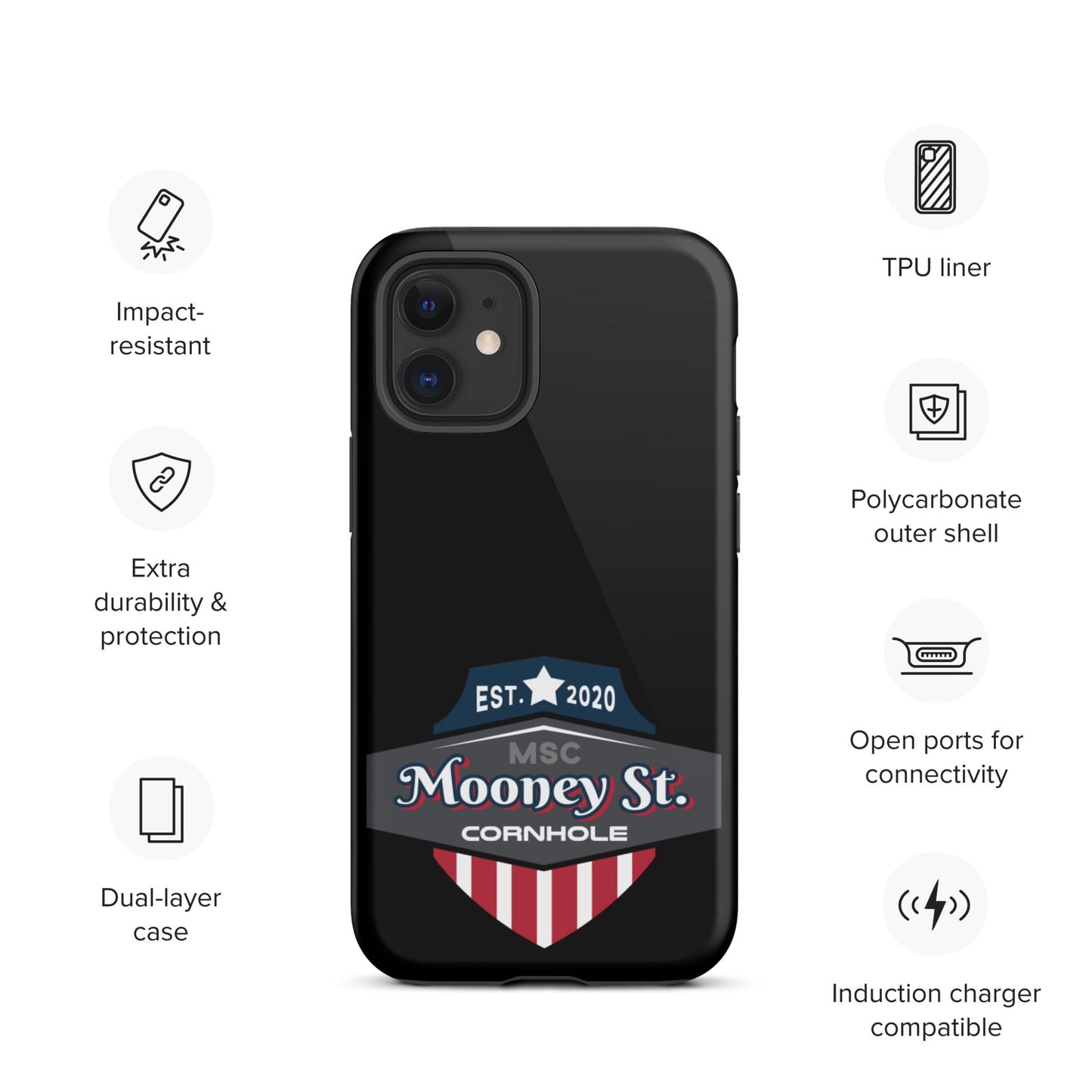 Mooney St. Cornhole Tough iPhone case