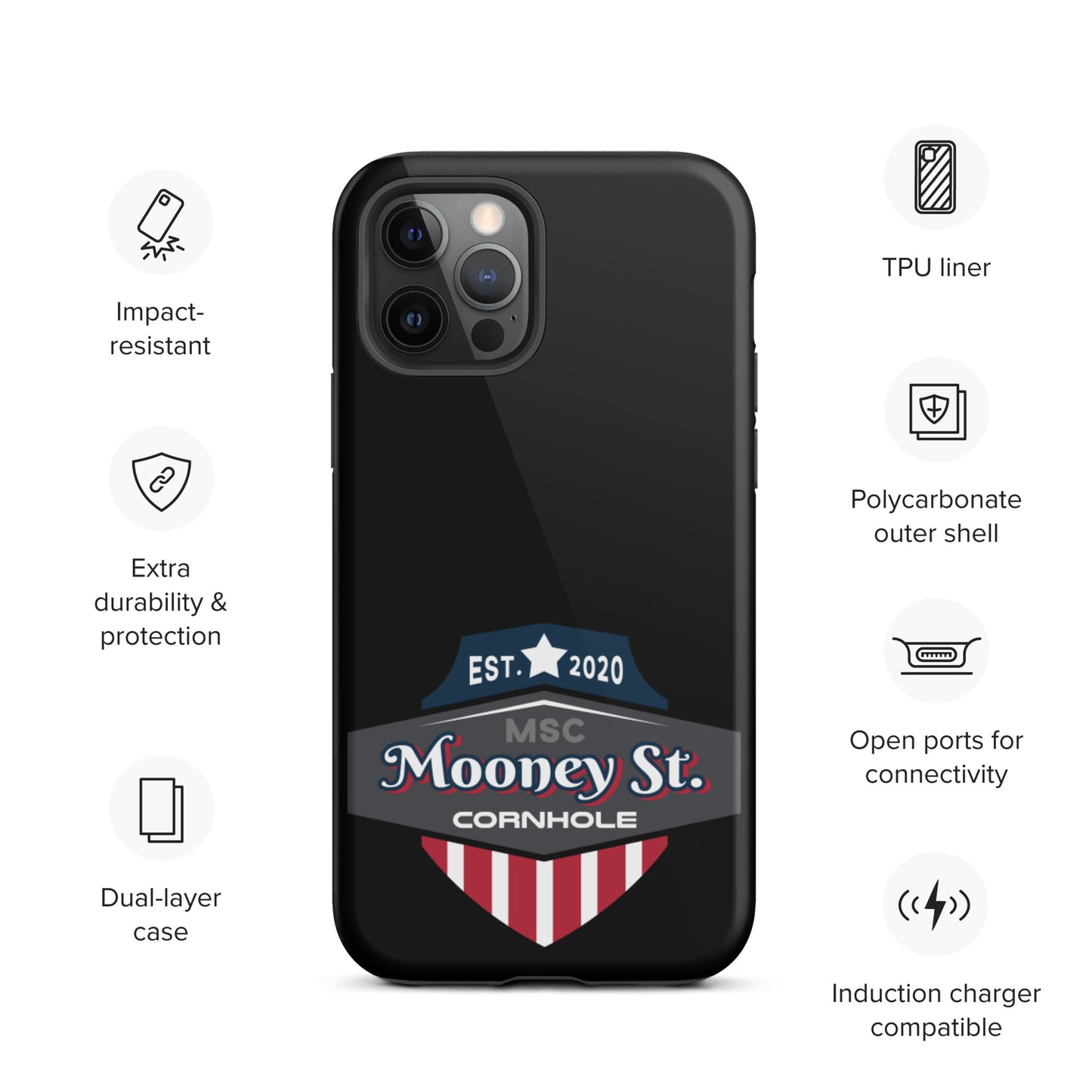 Mooney St. Cornhole Tough iPhone case