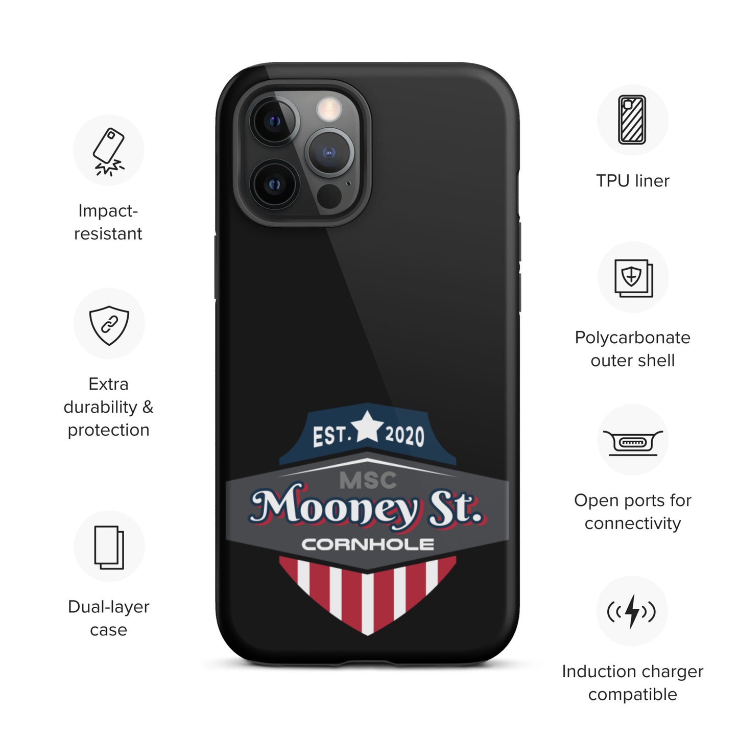 Mooney St. Cornhole Tough iPhone case