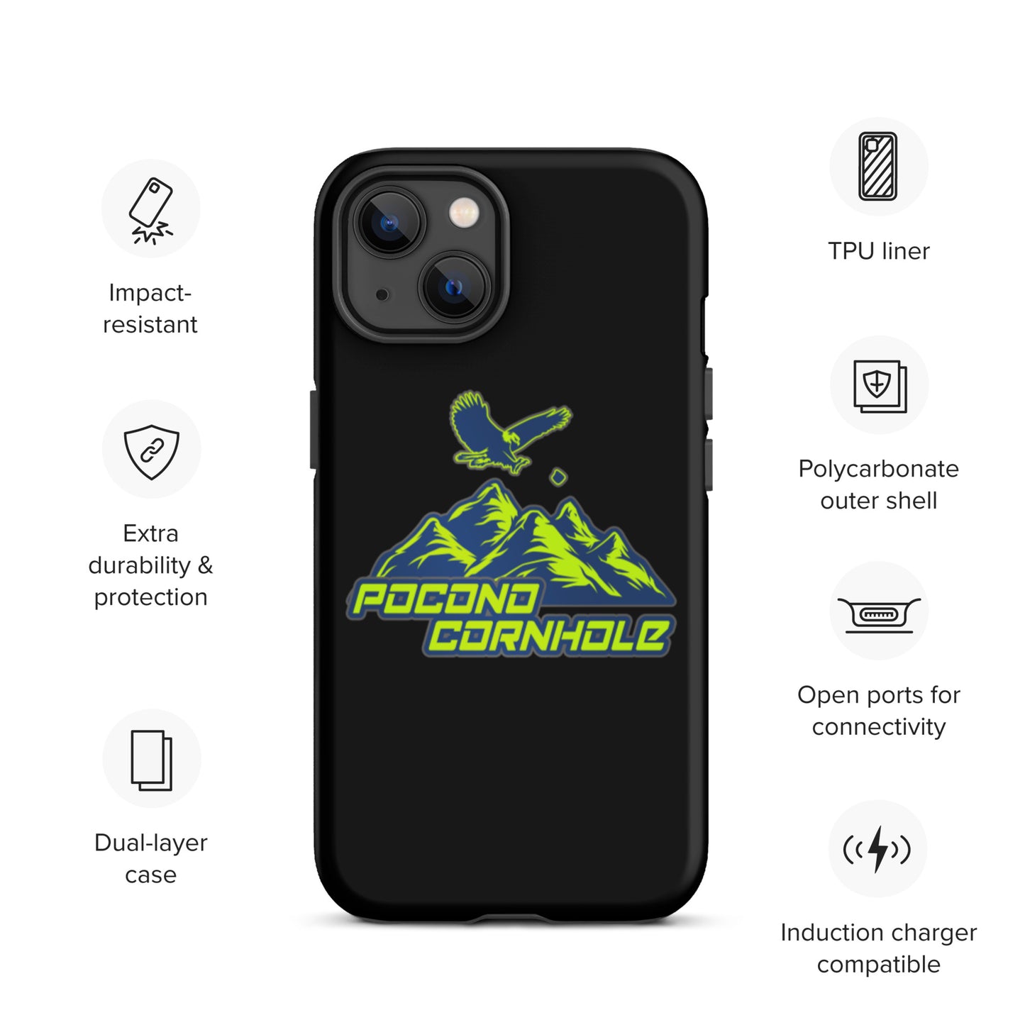 Pocono Cornhole Tough iPhone case