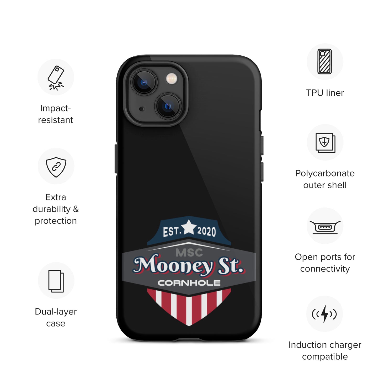 Mooney St. Cornhole Tough iPhone case