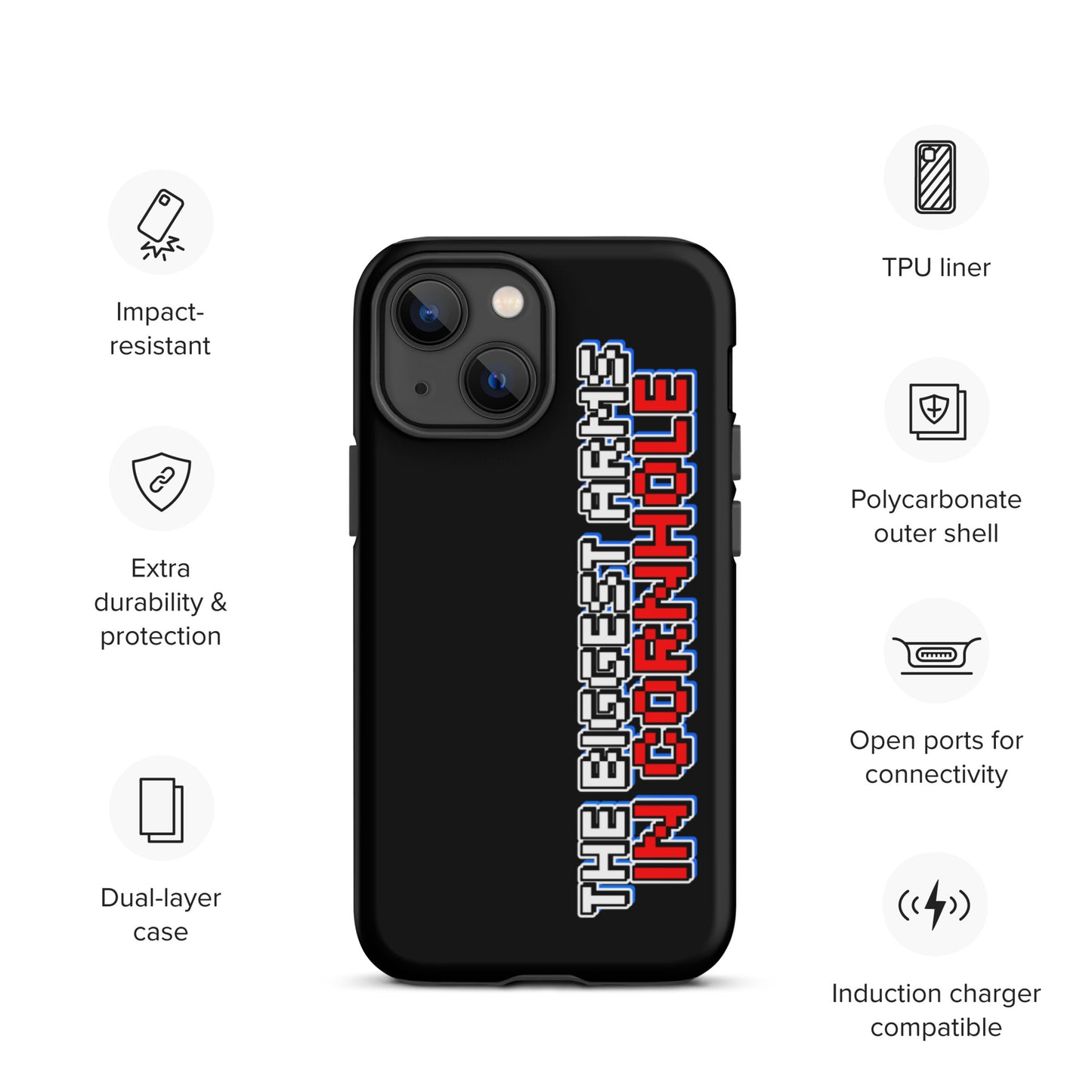 The Biggest Arms in Cornhole Tough iPhone case