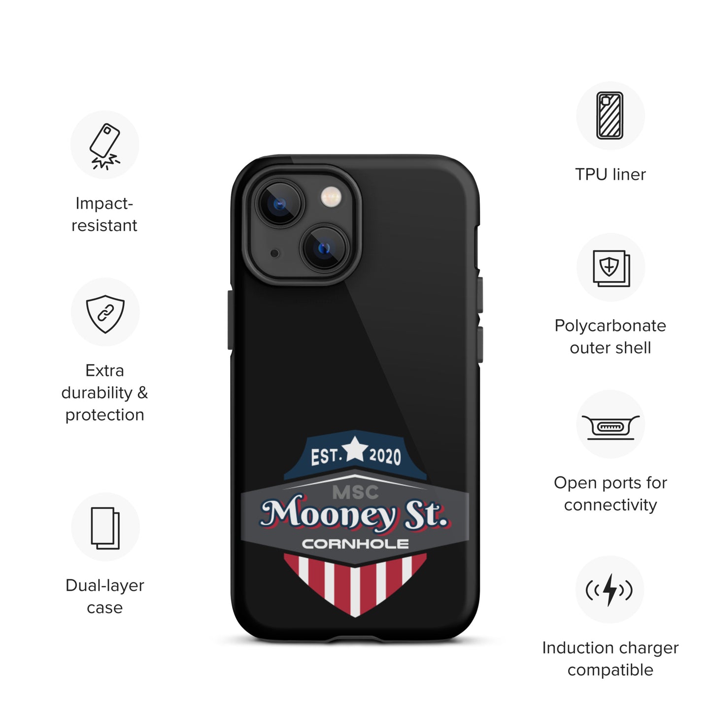 Mooney St. Cornhole Tough iPhone case