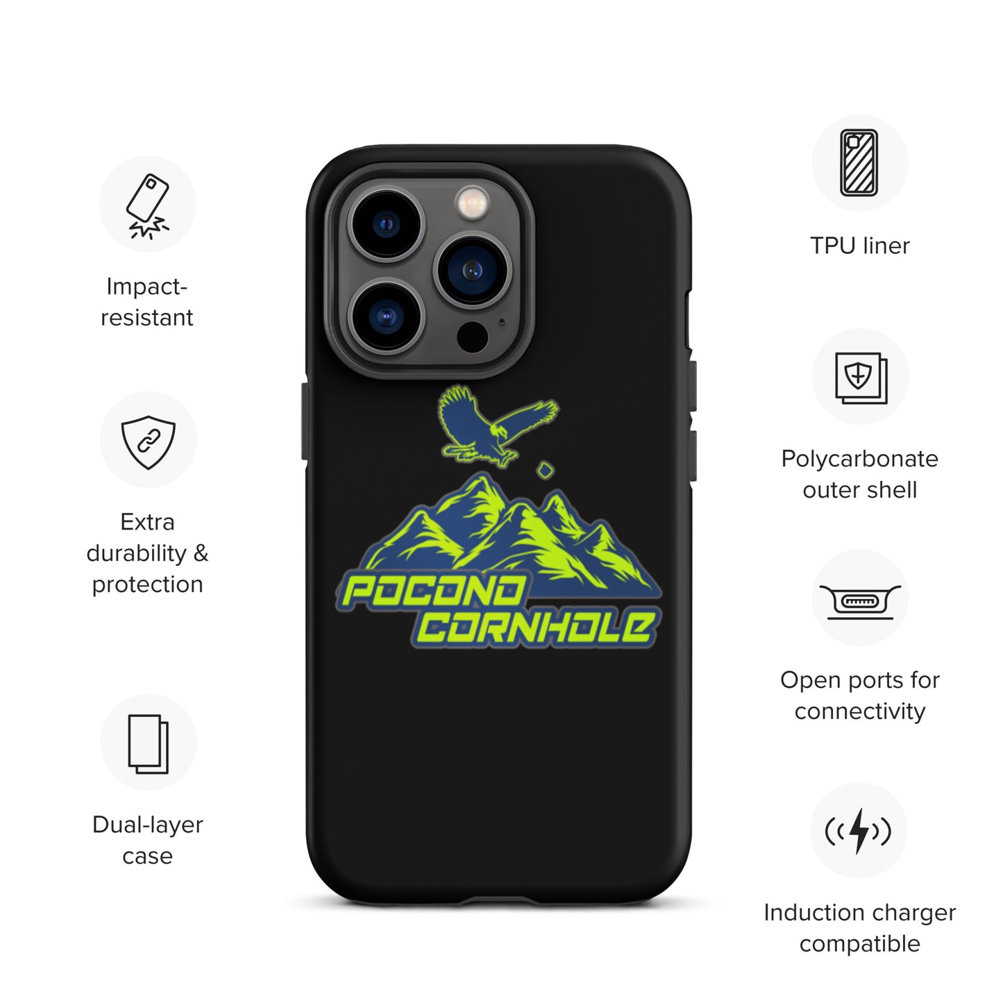 Pocono Cornhole Tough iPhone case