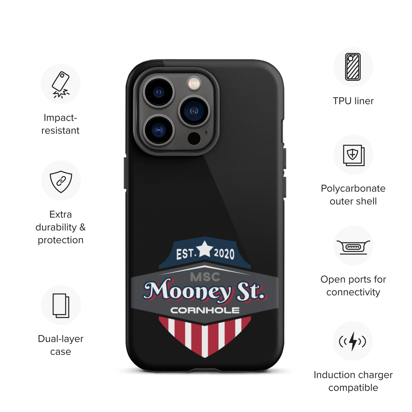 Mooney St. Cornhole Tough iPhone case