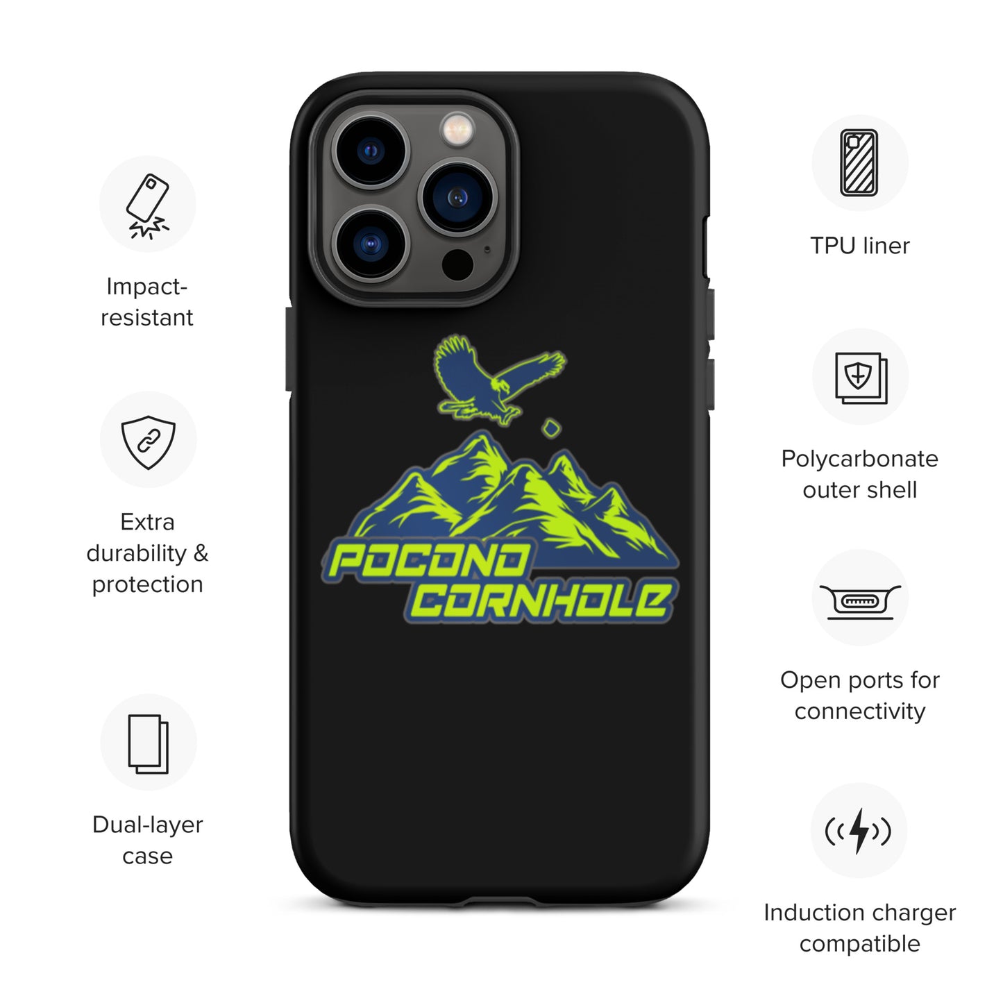 Pocono Cornhole Tough iPhone case