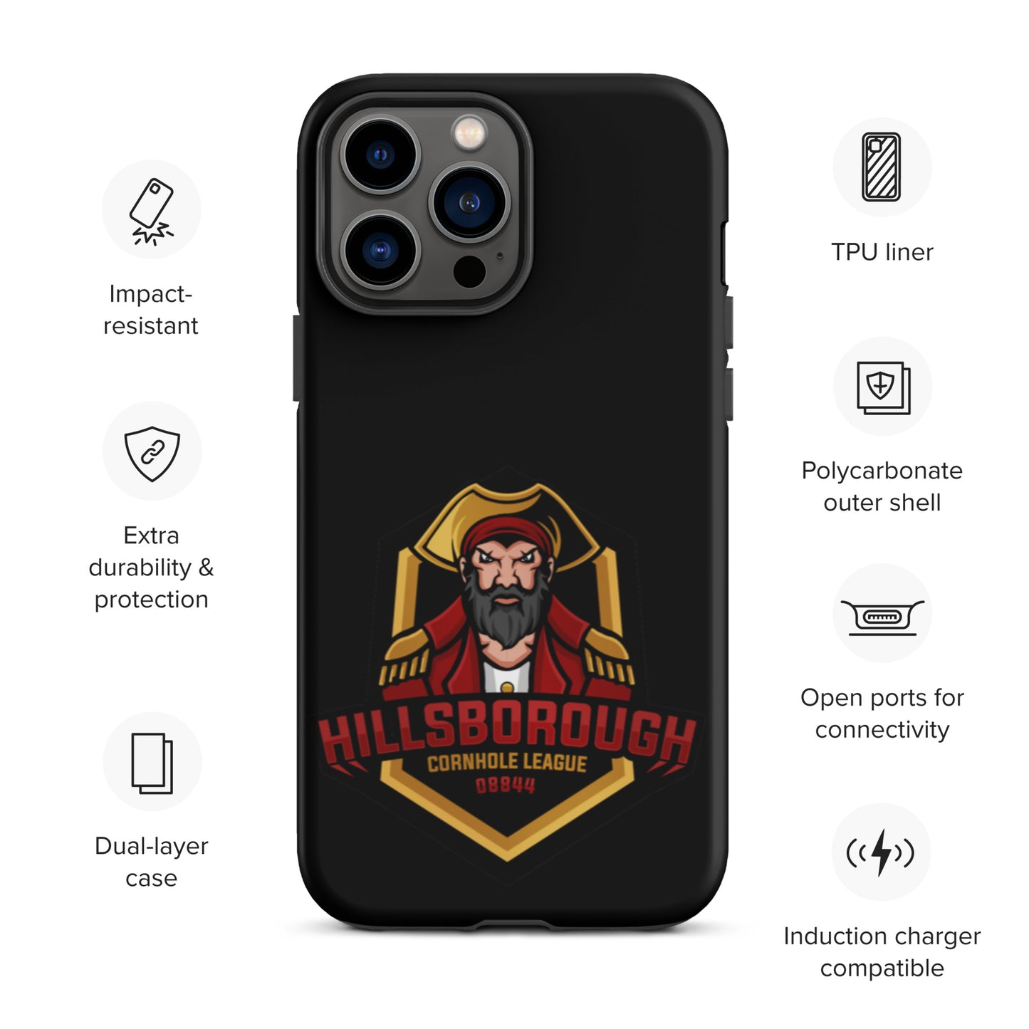 Hillsborough Cornhole Tough iPhone case