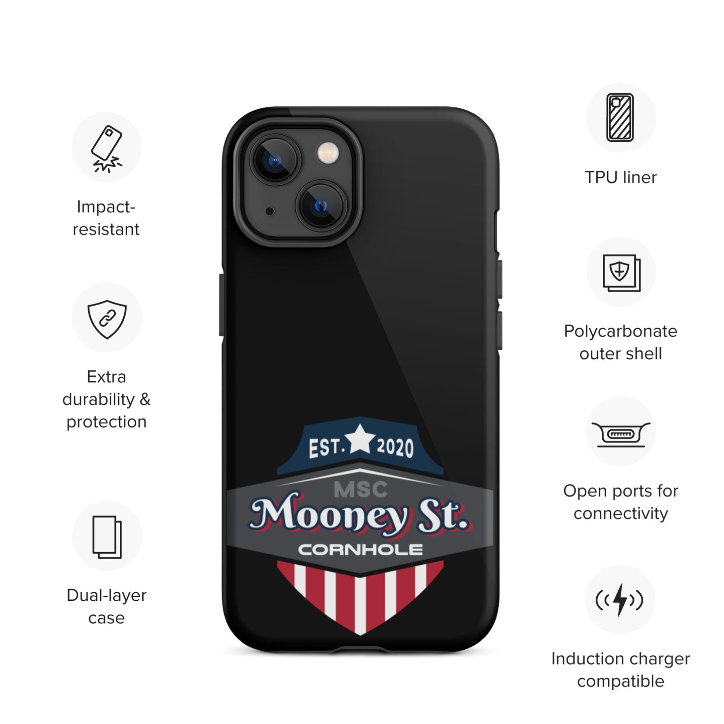 Mooney St. Cornhole Tough iPhone case