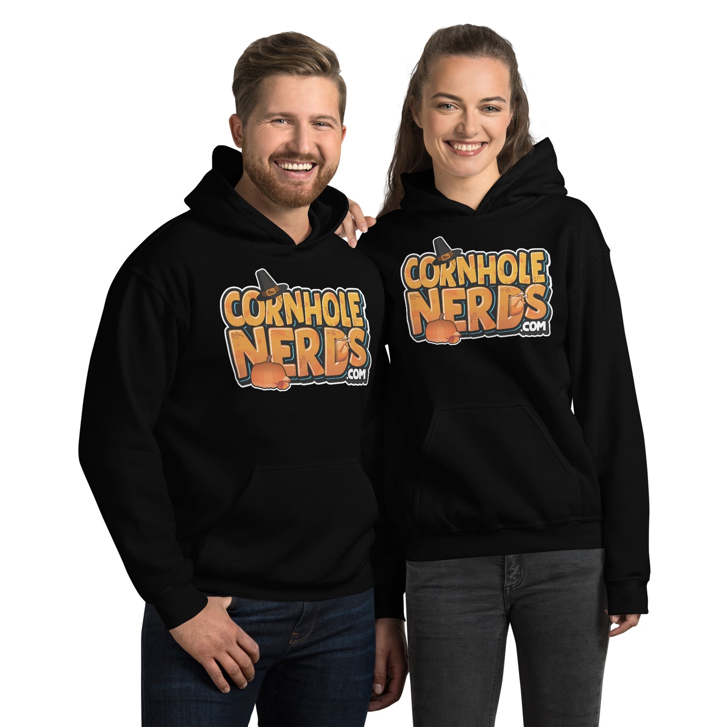 Cornhole Nerds Autumn Skies and Pumpkin Pies Unisex Hoodie