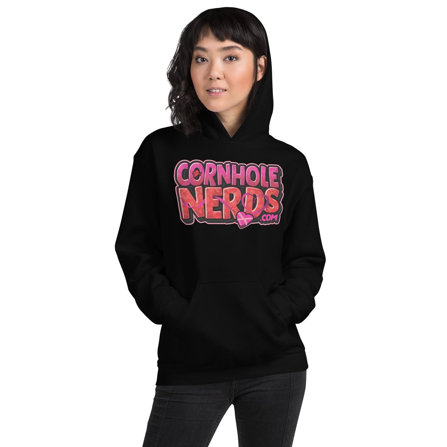 Cornhole Nerds Heart Me Sideways Unisex Hoodie