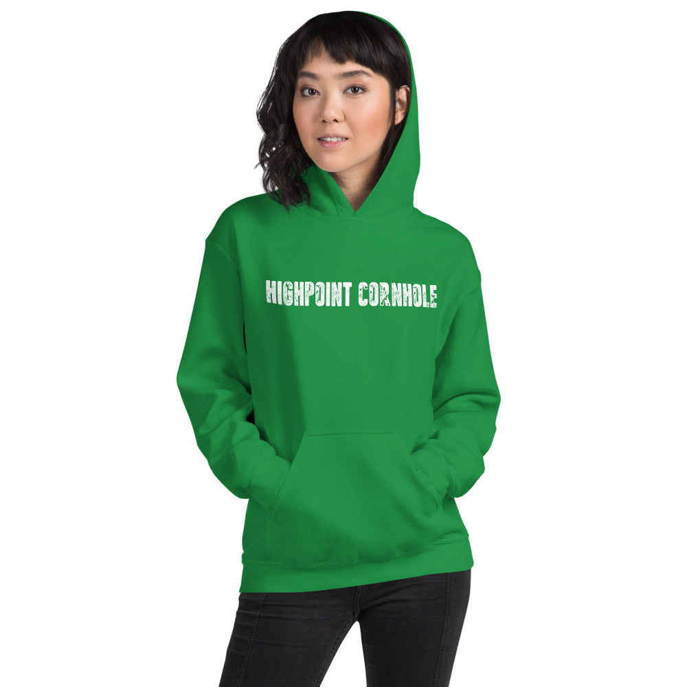 Highpoint Cornhole white lettered logo Unisex Hoodie