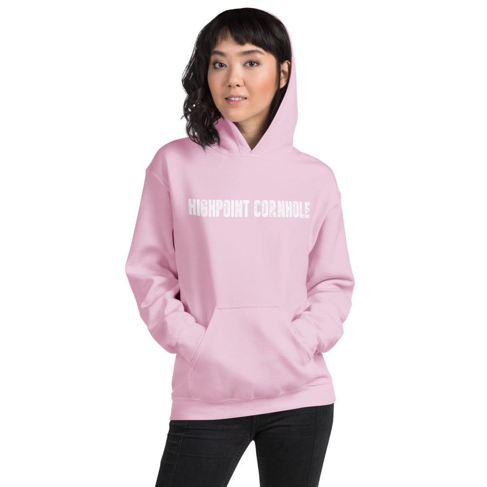 Highpoint Cornhole white lettered logo Unisex Hoodie