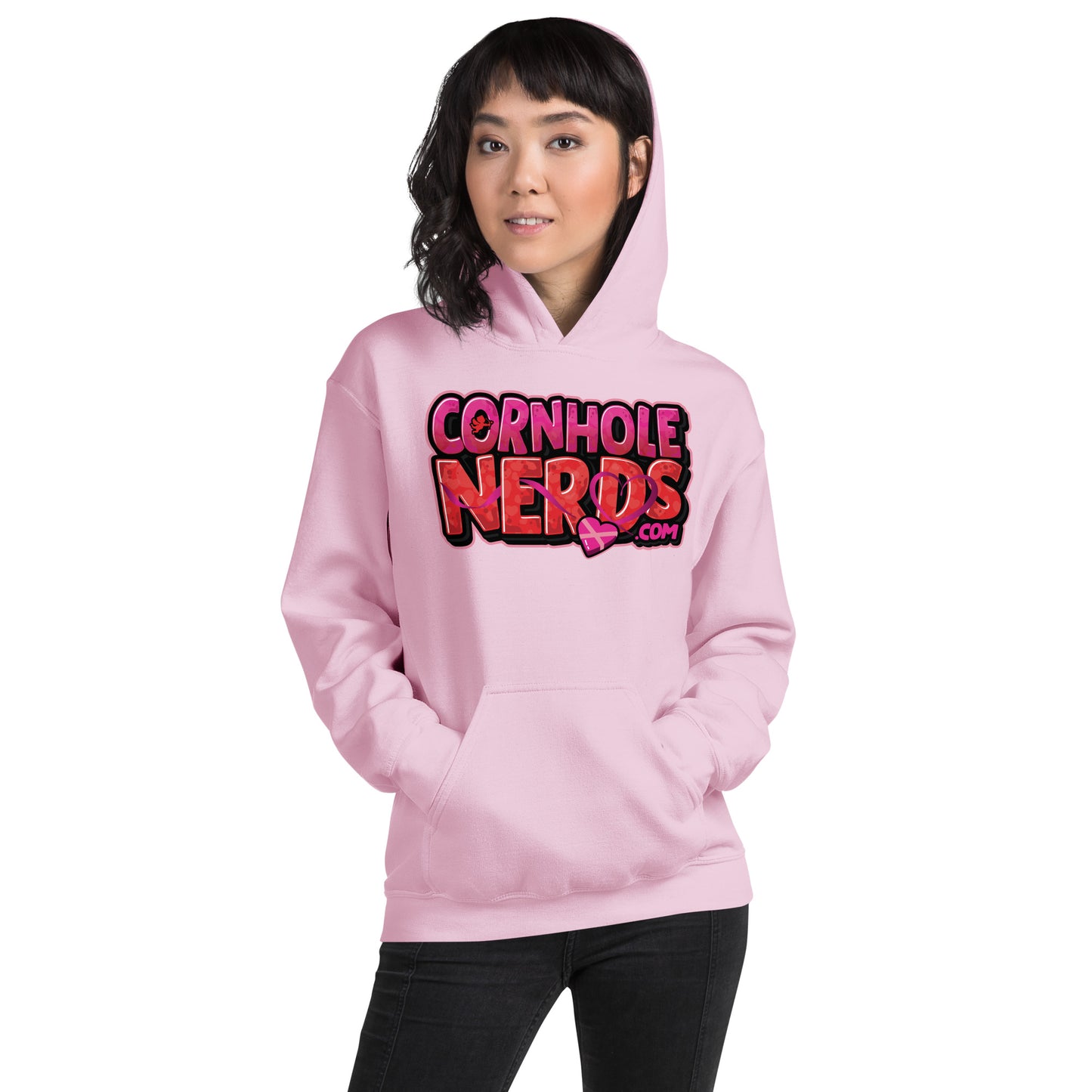 Cornhole Nerds Heart Me Sideways Unisex Hoodie