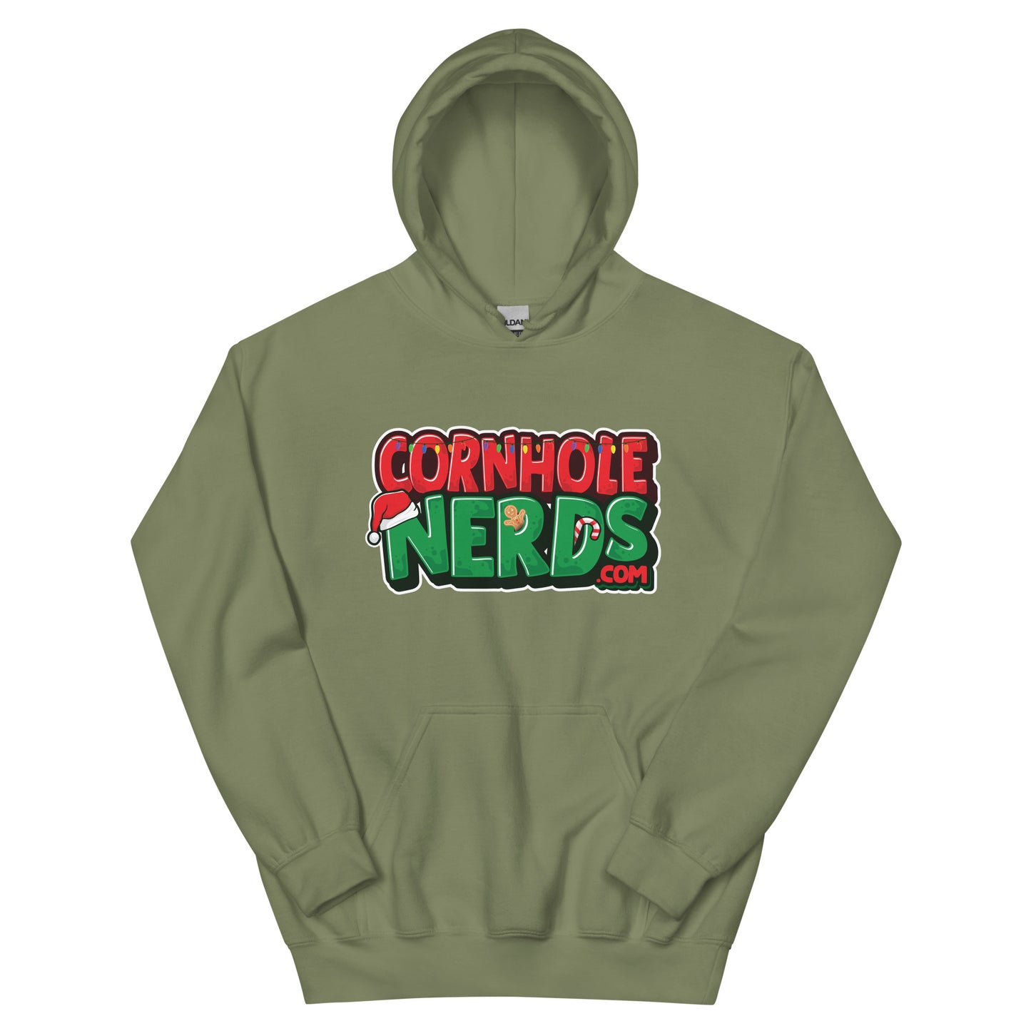 Cornhole Nerds Holly Jolly Christmas Unisex Hoodie