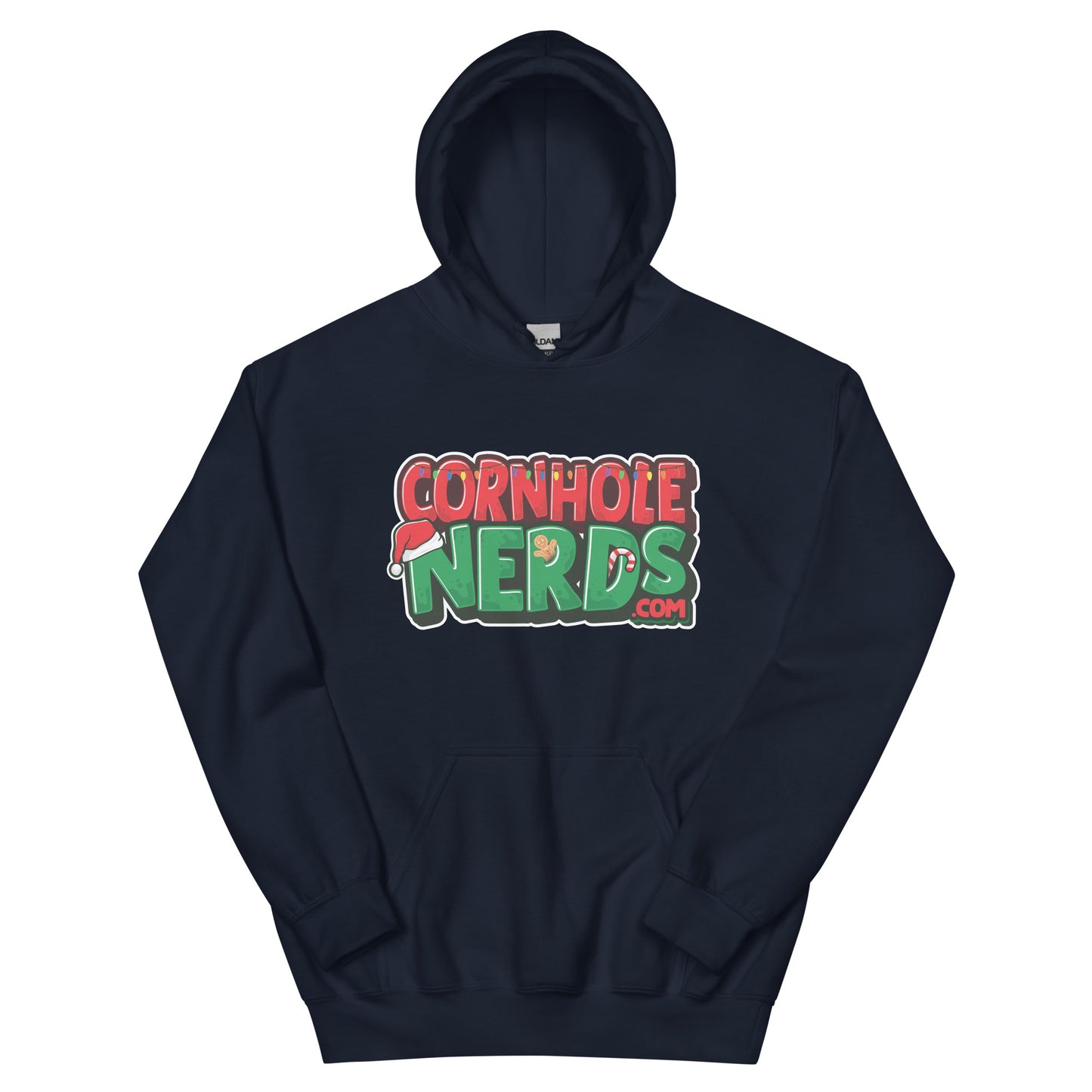 Cornhole Nerds Holly Jolly Christmas Unisex Hoodie