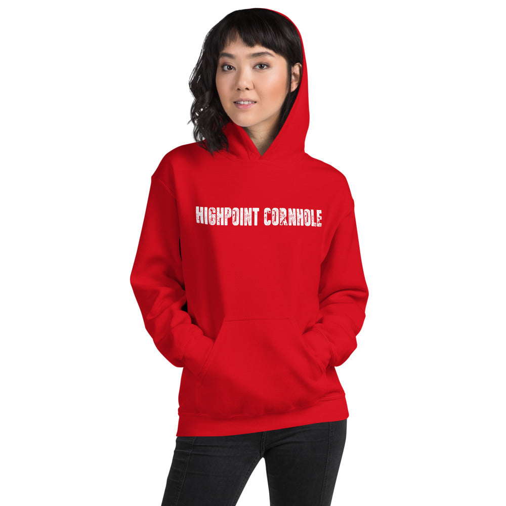 Highpoint Cornhole white lettered logo Unisex Hoodie