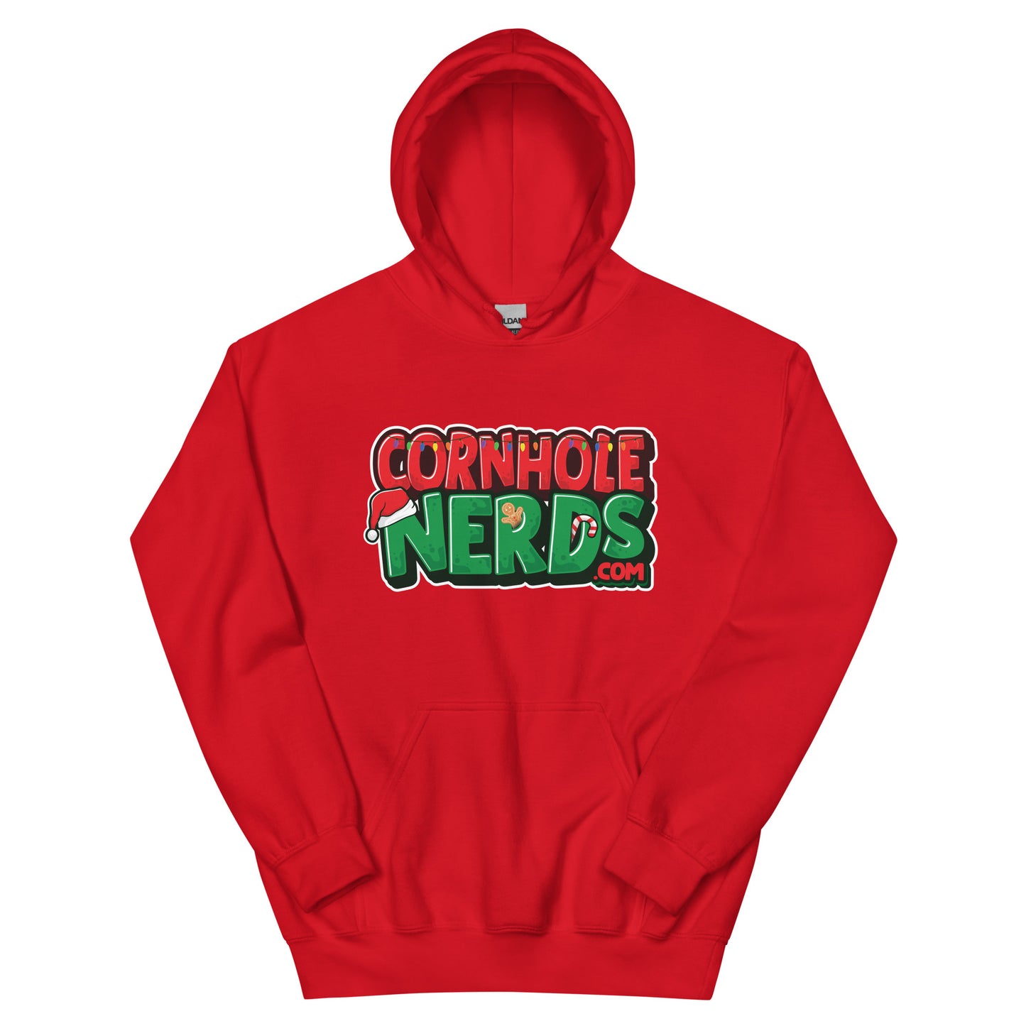 Cornhole Nerds Holly Jolly Christmas Unisex Hoodie