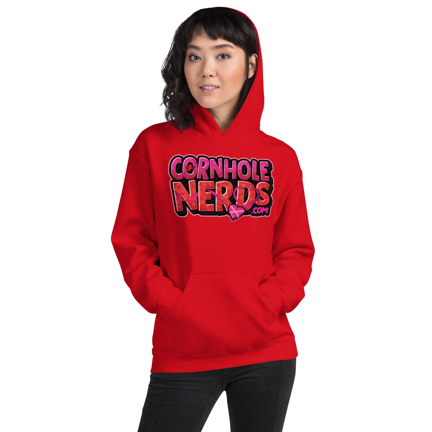 Cornhole Nerds Heart Me Sideways Unisex Hoodie