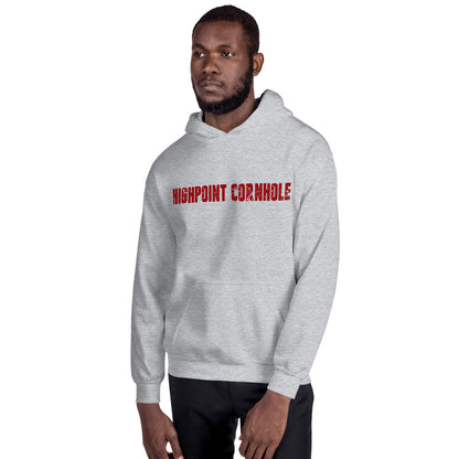 Highpoint Cornhole red lettered logo Unisex Hoodie