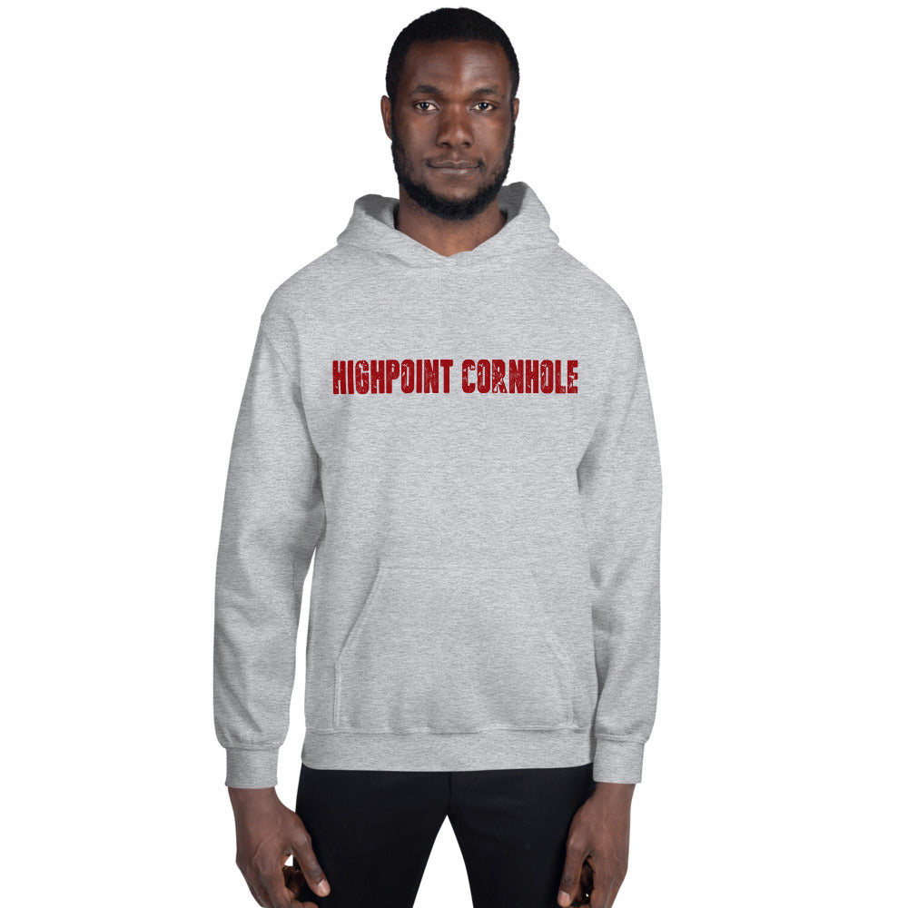 Highpoint Cornhole red lettered logo Unisex Hoodie