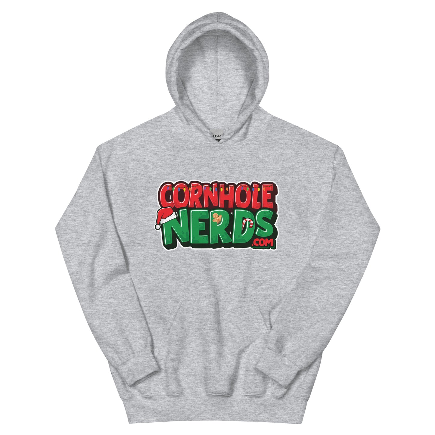 Cornhole Nerds Holly Jolly Christmas Unisex Hoodie