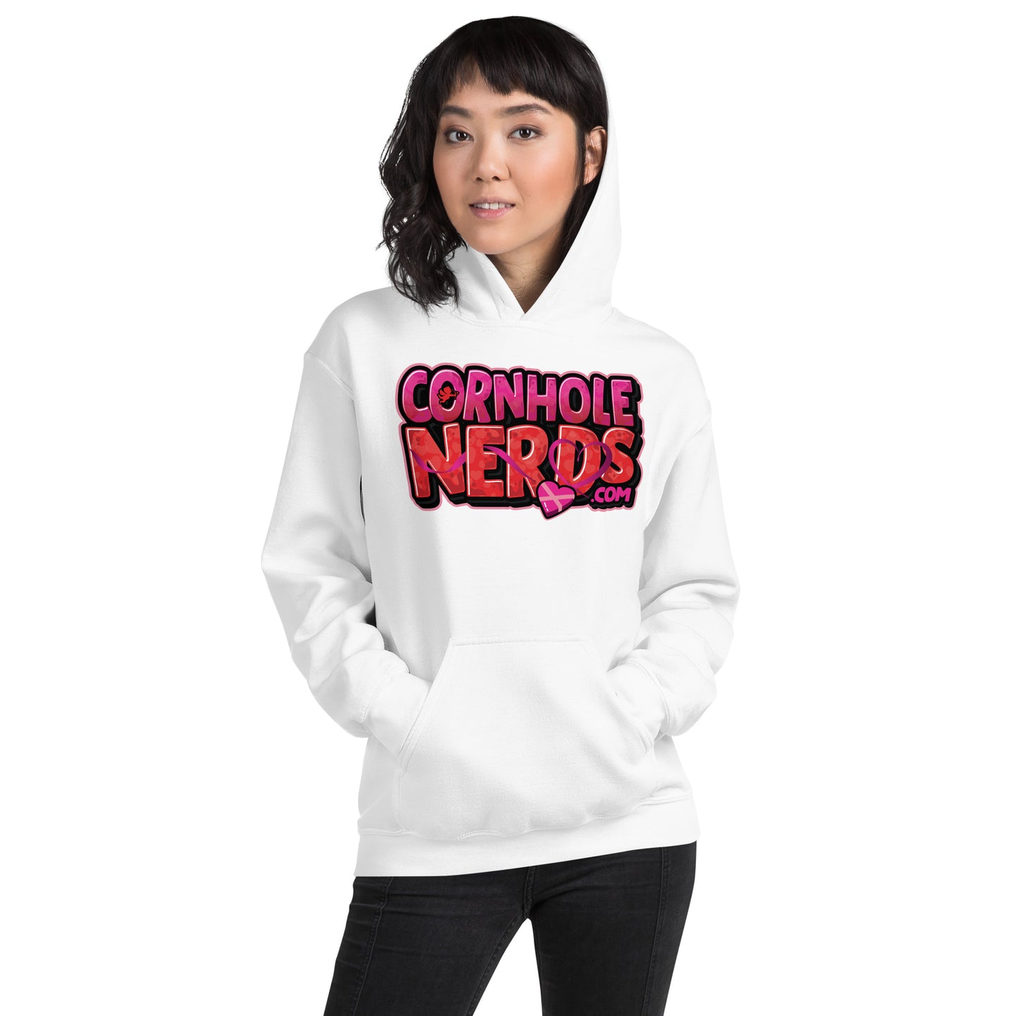 Cornhole Nerds Heart Me Sideways Unisex Hoodie