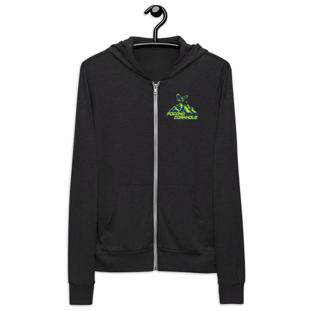 Pocono Cornhole Unisex zip hoodie