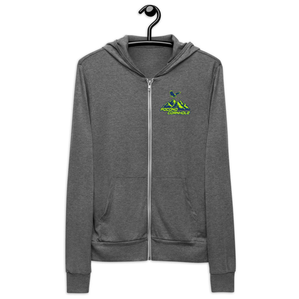 Pocono Cornhole Unisex zip hoodie