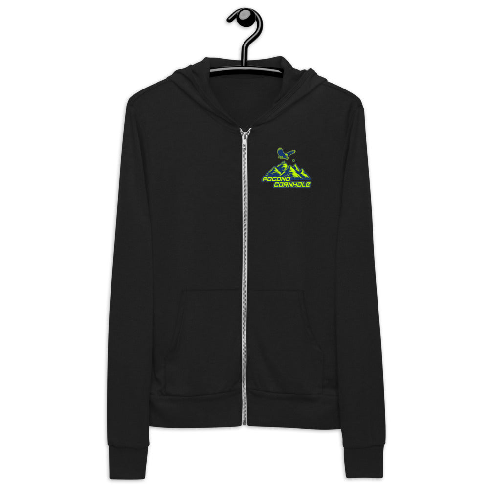 Pocono Cornhole Unisex zip hoodie