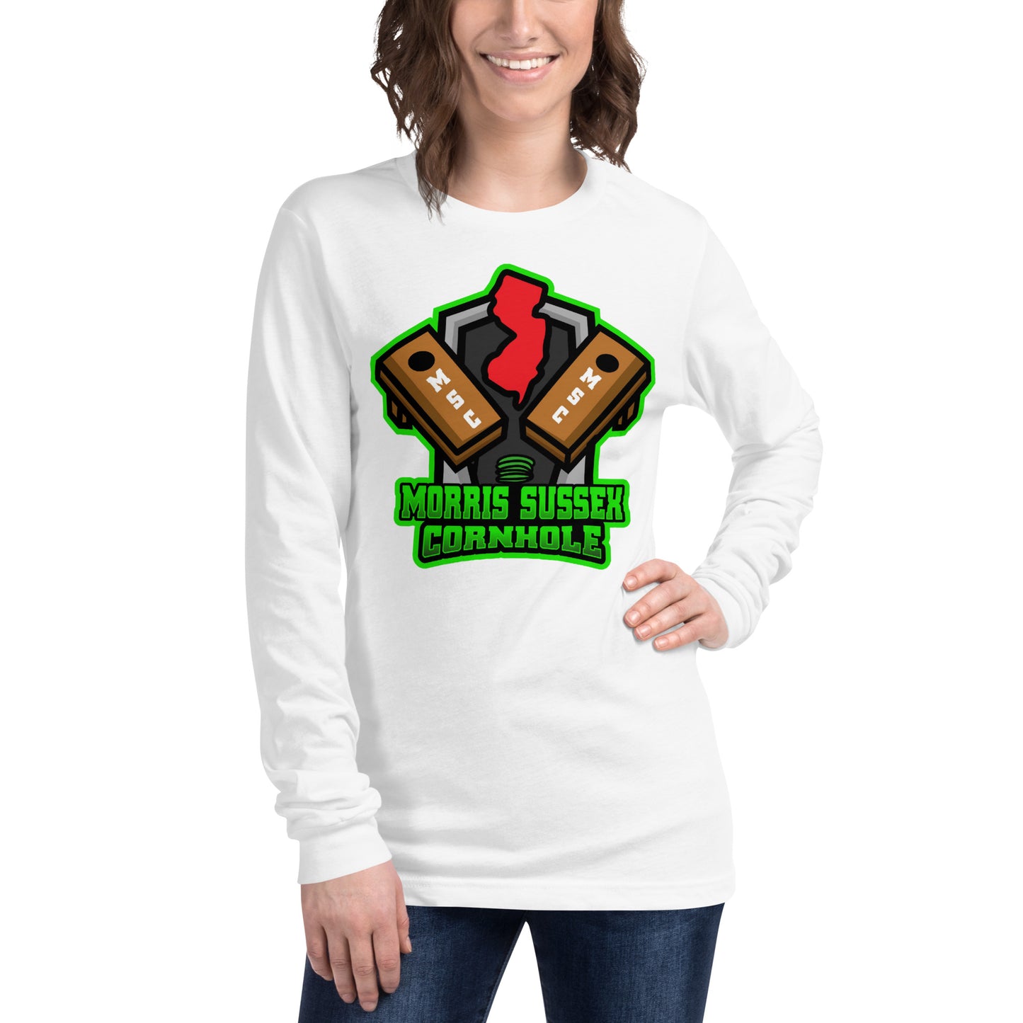 Morris Sussex Cornhole Unisex Long Sleeve Tee