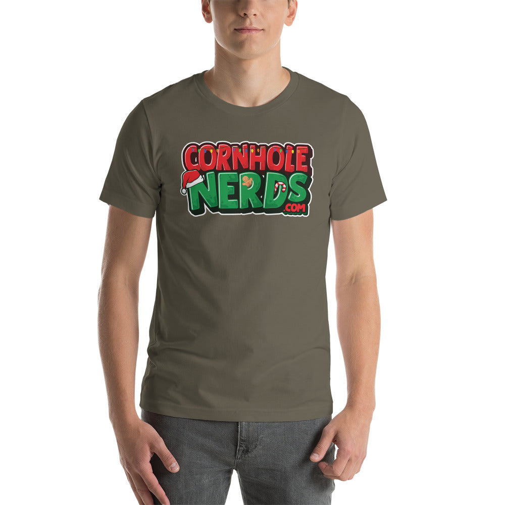 Cornhole Nerds Holly Jolly Christmas Unisex t-shirt