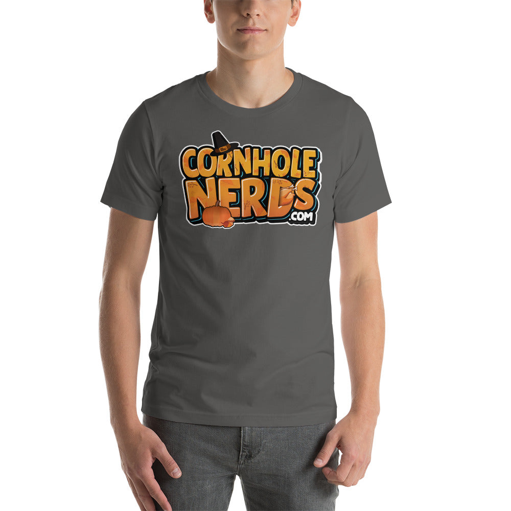 Cornhole Nerds Autumn Skies and Pumpkin Pies Unisex t-shirt