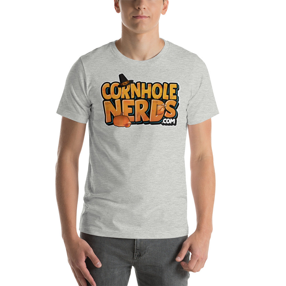 Cornhole Nerds Autumn Skies and Pumpkin Pies Unisex t-shirt