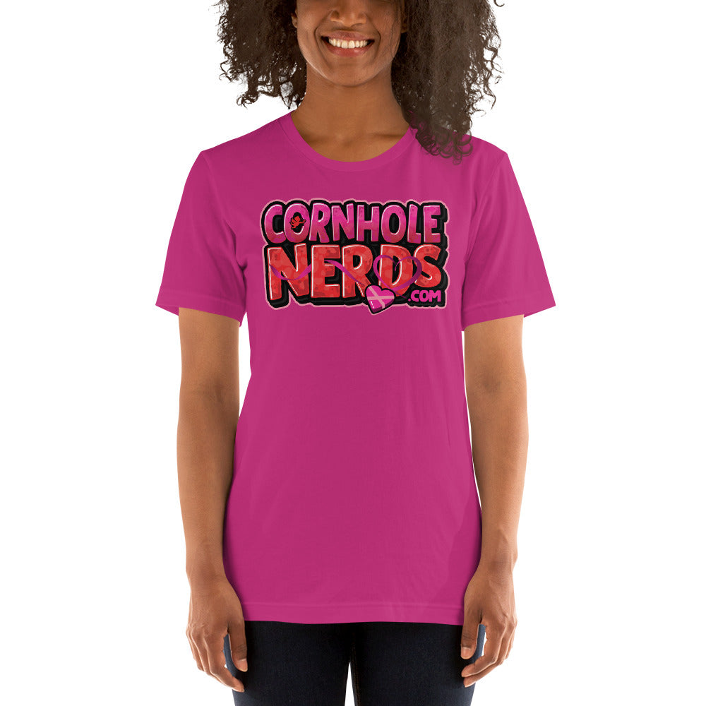 Cornhole Nerds Heart Me Sideways Unisex t-shirt