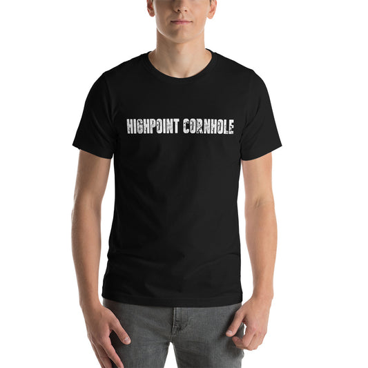 Highpoint Cornhole white lettered logo Unisex T-Shirt