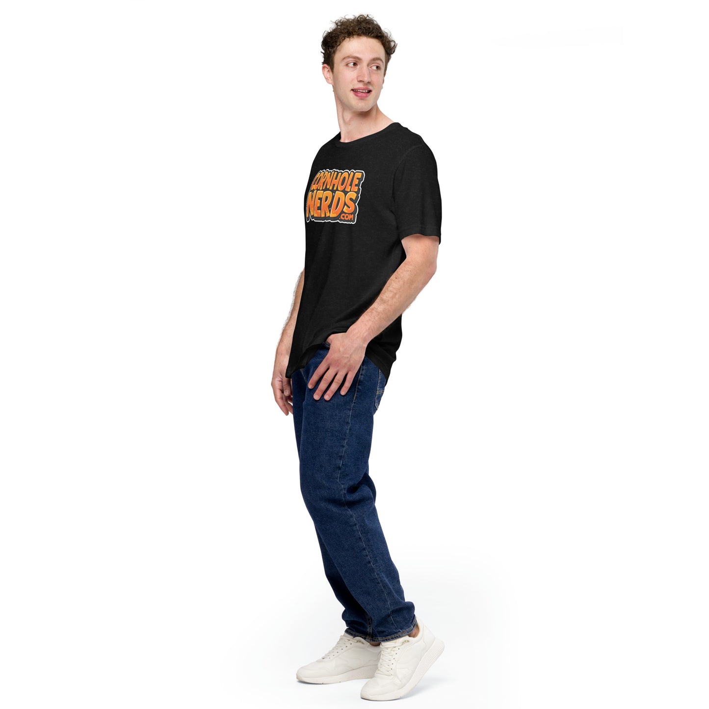 Cornhole Nerds orange logo Unisex t-shirt