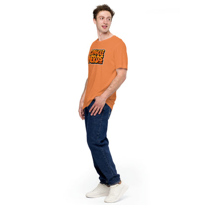 Cornhole Nerds orange logo Unisex t-shirt