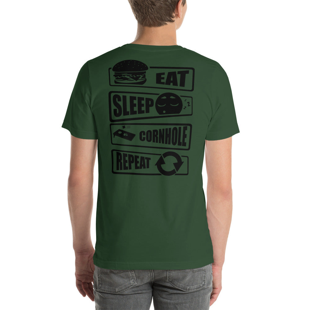 BCB eat sleep cornhole repeat  Unisex T-Shirt